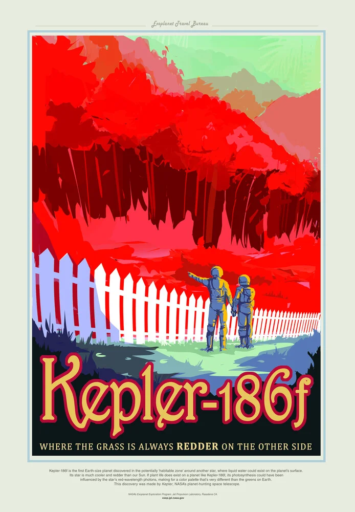 Kepler-186f, where the grass is always redder on the other side - Fineart photography by Nasa Visions