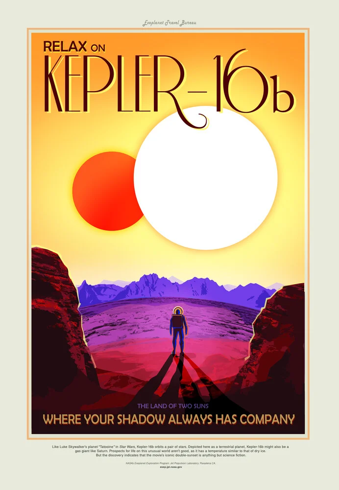 Relax on Kepler-16b, where your shadow always has company - fotokunst von Nasa Visions