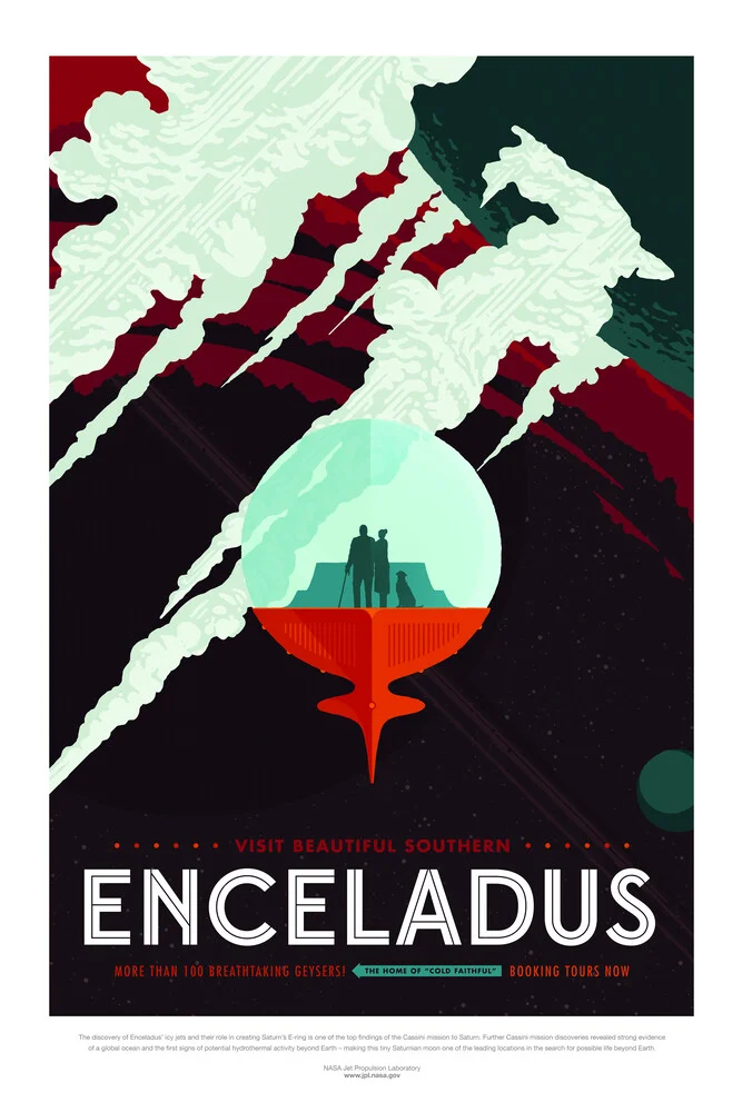 Enceladus, the home of - fotokunst von Nasa Visions