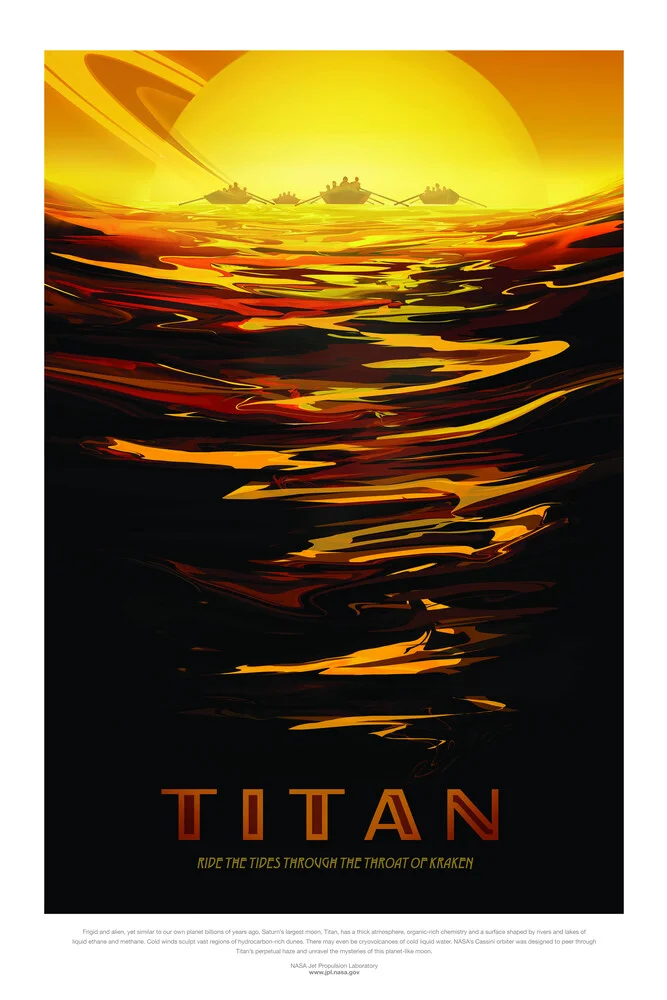 Titan, ride the tides through the throat of kraken - fotokunst von Nasa Visions