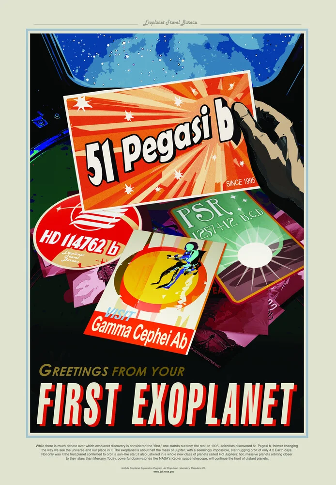 51 Pegasi b, Greetings from your first exoplanet - fotokunst von Nasa Visions