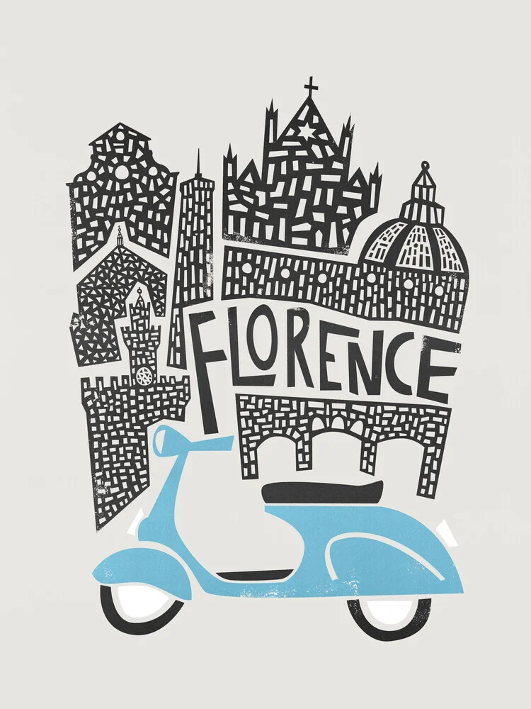 Florence Cityscape - fotokunst von Fox And Velvet