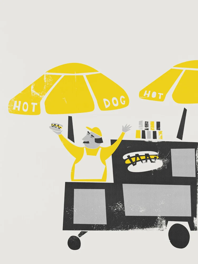 The New York Hot Dog Vendor - fotokunst von Fox And Velvet