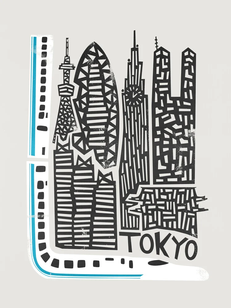 Tokyo Cityscape - fotokunst von Fox And Velvet