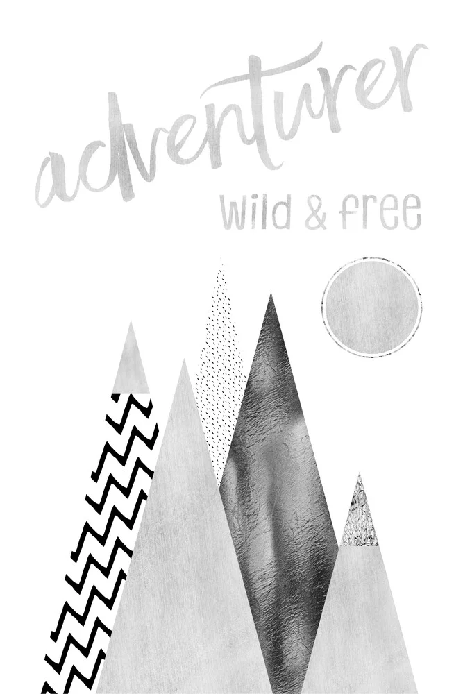 GRAPHIC ART Adventurer - Wild & Free - fotokunst von Melanie Viola