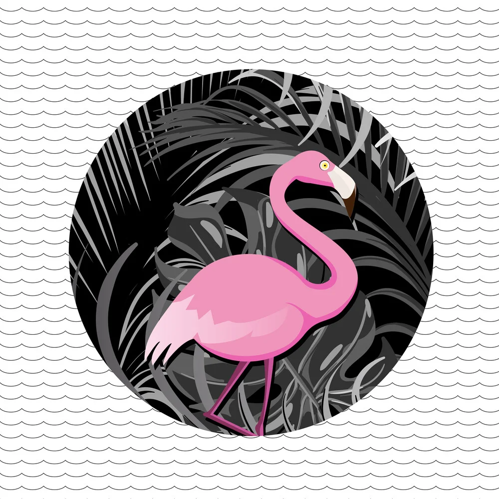 Tropical flamingo - fotokunst von Loulou von Glup