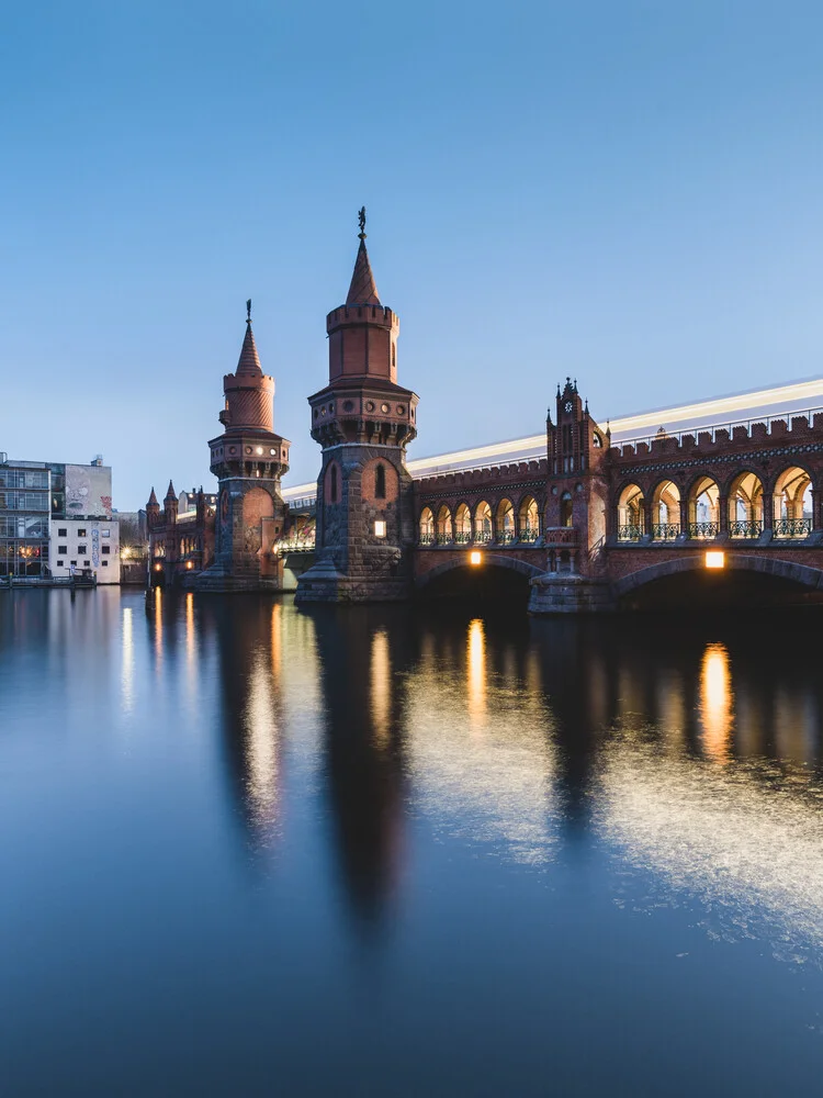 Berlin Oberbaumbridge in the evening - Fineart photography by Ronny Behnert
