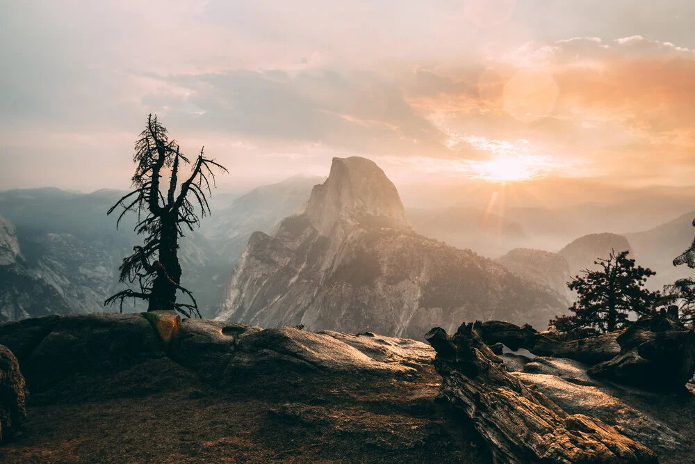 Sonnenaufgang im Yosemite - fotokunst von Sebastian ‚zeppaio' Scheichl