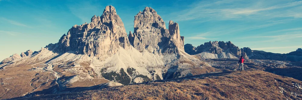 Blick auf die Drei Zinnen von Süden - fotokunst von Franz Sussbauer