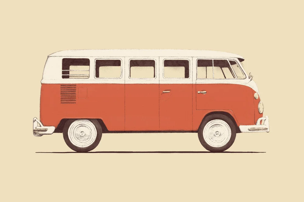 Red Van - fotokunst von Florent Bodart