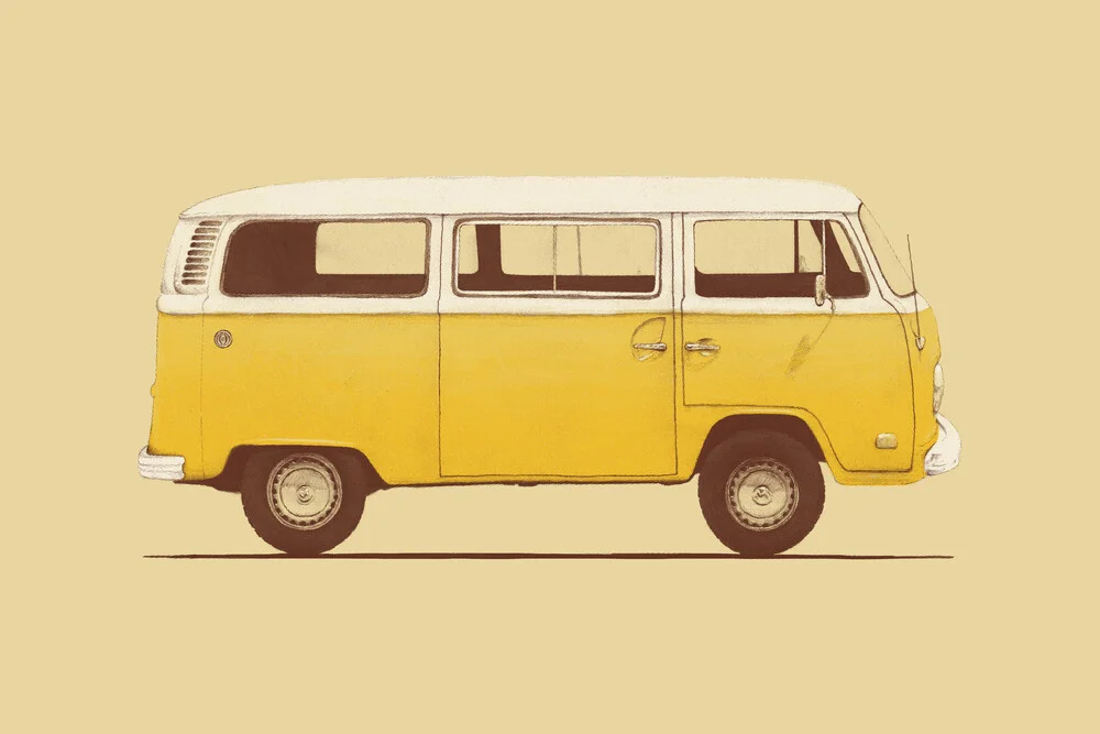 Yellow Van - fotokunst von Florent Bodart