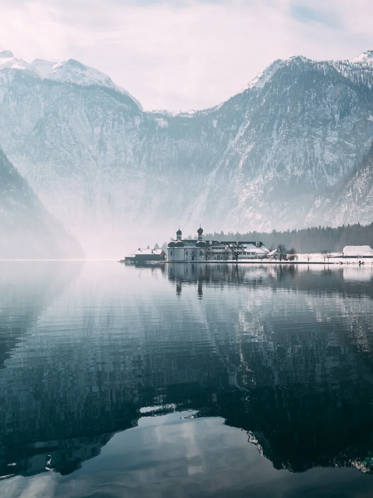 St. Bartholomä at lake Königsee - Fineart photography by Sebastian ‚zeppaio' Scheichl