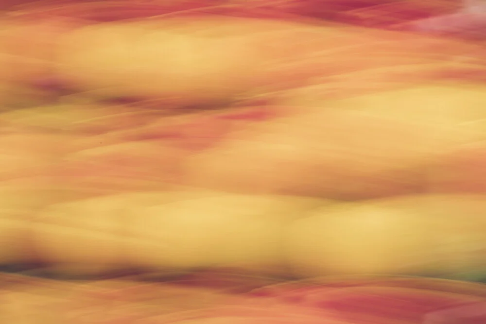 blurred orange red waves - Fineart photography by Nadja Jacke