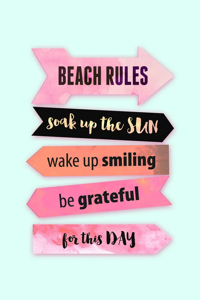 Beach Rules - fotokunst von Emanuela Carratoni