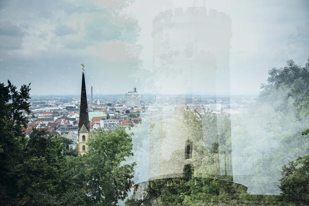 Sparrenburg und Neustädter Marienkirche in Bielefeld - fotokunst von Nadja Jacke