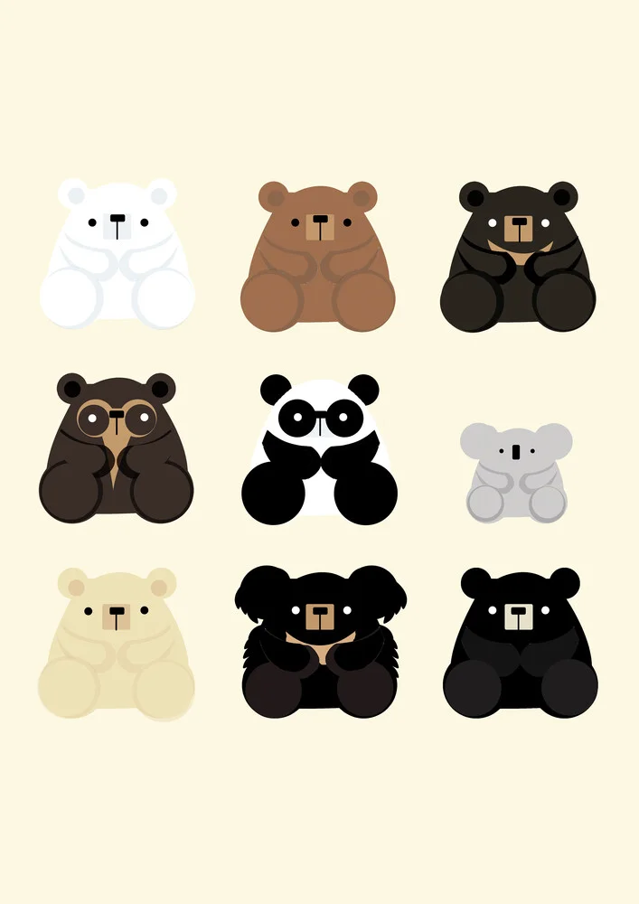 Types of Bears - fotokunst von Katherine Blower