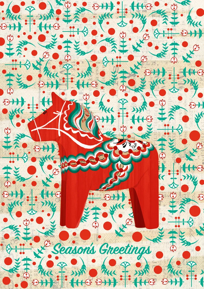 Dala Horse Pattern - fotokunst von Katherine Blower