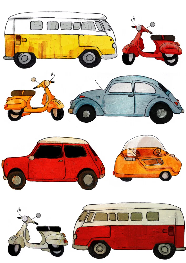 Retro vehicles - fotokunst von Katherine Blower