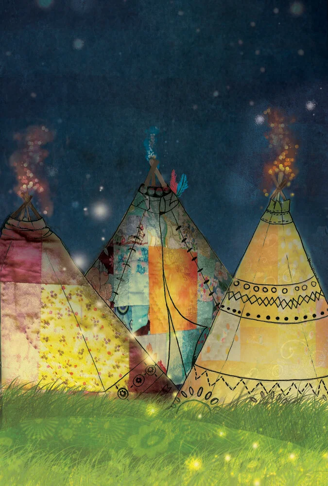 Patchwork Tipis - Fineart photography by Katherine Blower