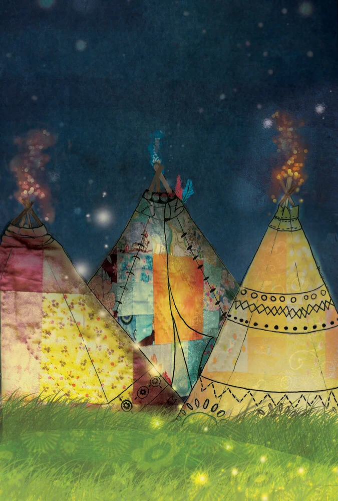 Patchwork Tipis - fotokunst von Katherine Blower