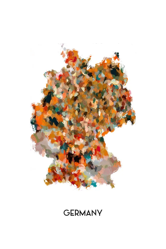 Map of Germany - fotokunst von Karl Johansson