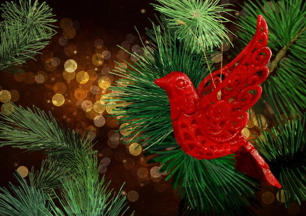 Festive Dove - fotokunst von Katherine Blower