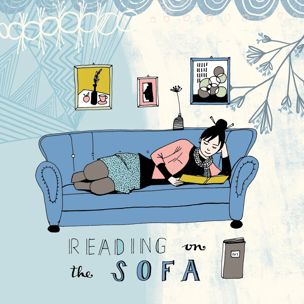 Lesen! 2: Lesen auf dem Sofa - fotokunst von Constanze Guhr
