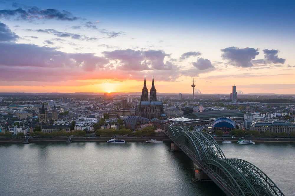 Sunset above Cologne - Fineart photography by Martin Wasilewski