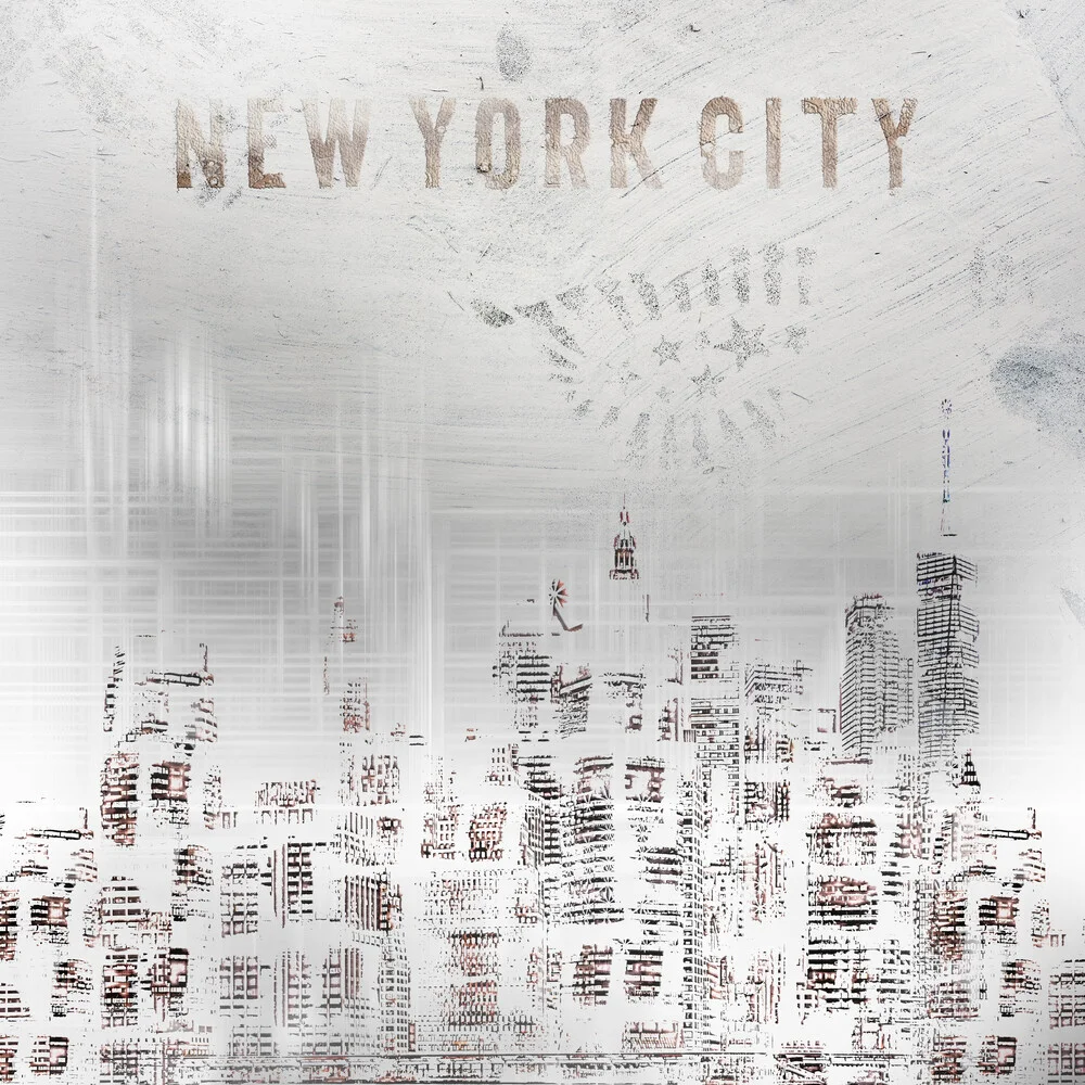 MODERN ART New York City Skylines shabby chic - fotokunst von Melanie Viola