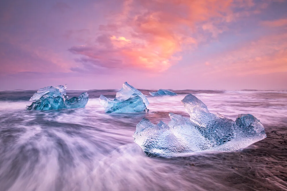 Ice in the surf - Fineart photography by Michael Stein