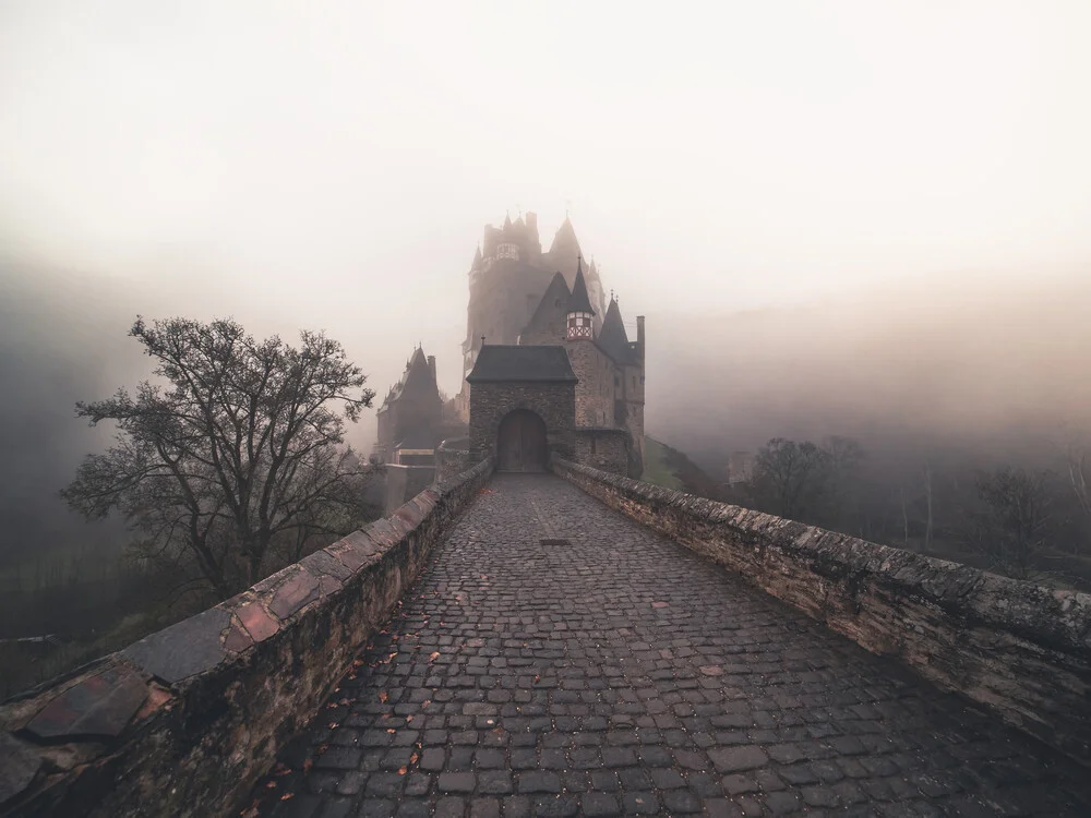 Nebliger Morgen an der Burg Eltz - fotokunst von Daniel Weissenhorn
