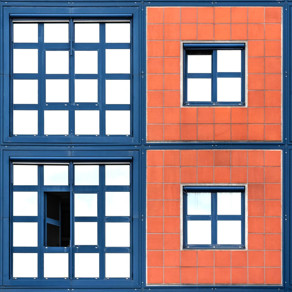 Quadrate blau und orange - fotokunst von Stephan Rückert