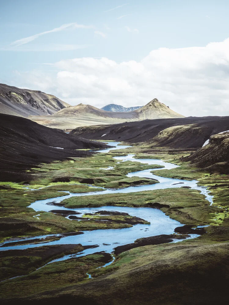 Fluss in Islands Hochland - fotokunst von Roman Huber