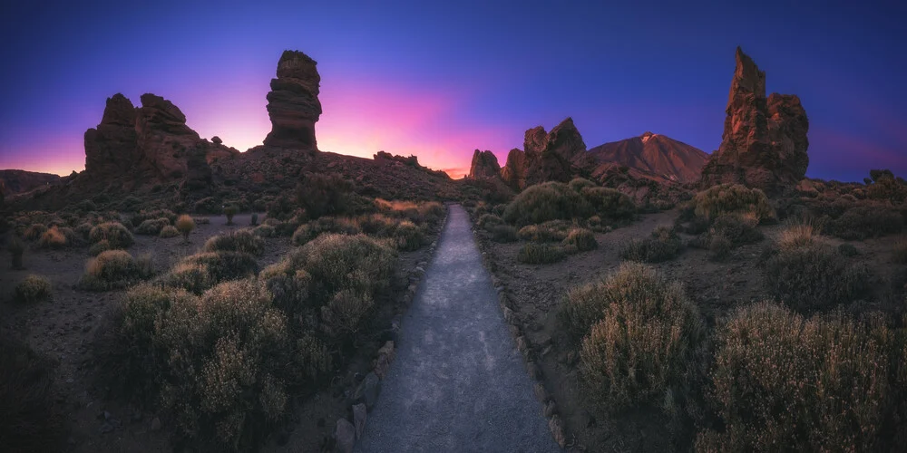 Teneriffa Teide Plateau Panorama zum Sonnenuntergang - fotokunst von Jean Claude Castor