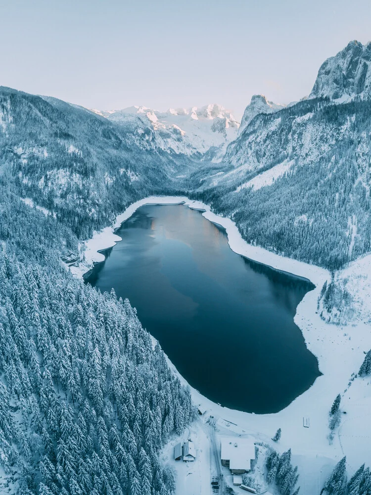 Snowy lake - fotokunst von Sebastian ‚zeppaio' Scheichl