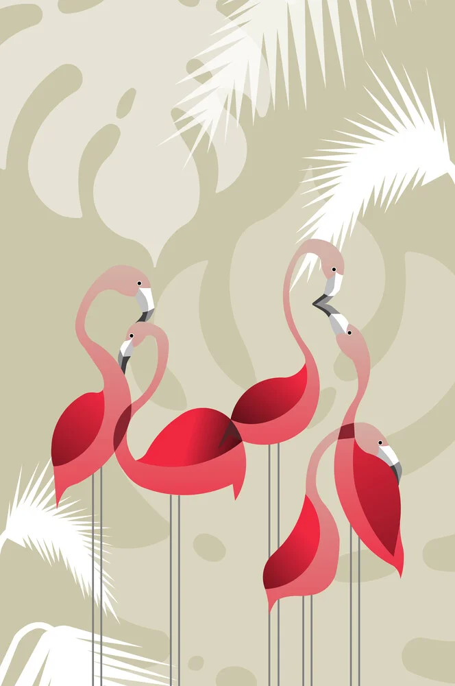 Flamingoes in love - Fineart photography by Sabrina Ziegenhorn