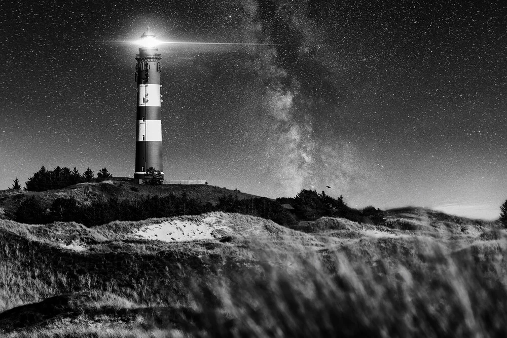 The lighthouse and the milky way - Fineart photography by Oliver Henze