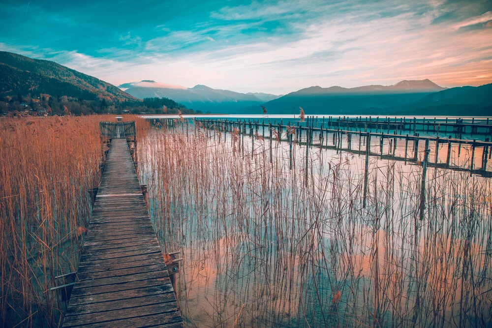 Lake view to the alps - Fineart photography by Franz Sussbauer