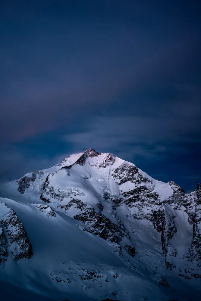 Piz Bernina at night - Fineart photography by Peter Wey