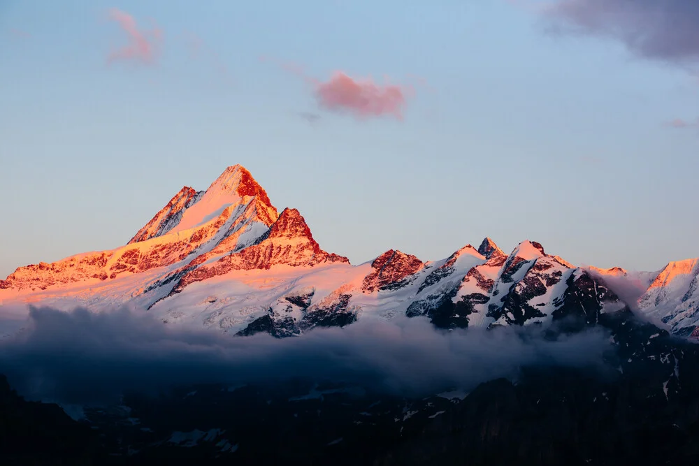 Schreckhorn at sunset - Fineart photography by Peter Wey