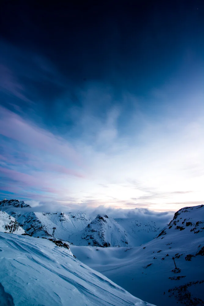 Sonnenaufgang Bernina Tal im Engadin - fotokunst von Peter Wey