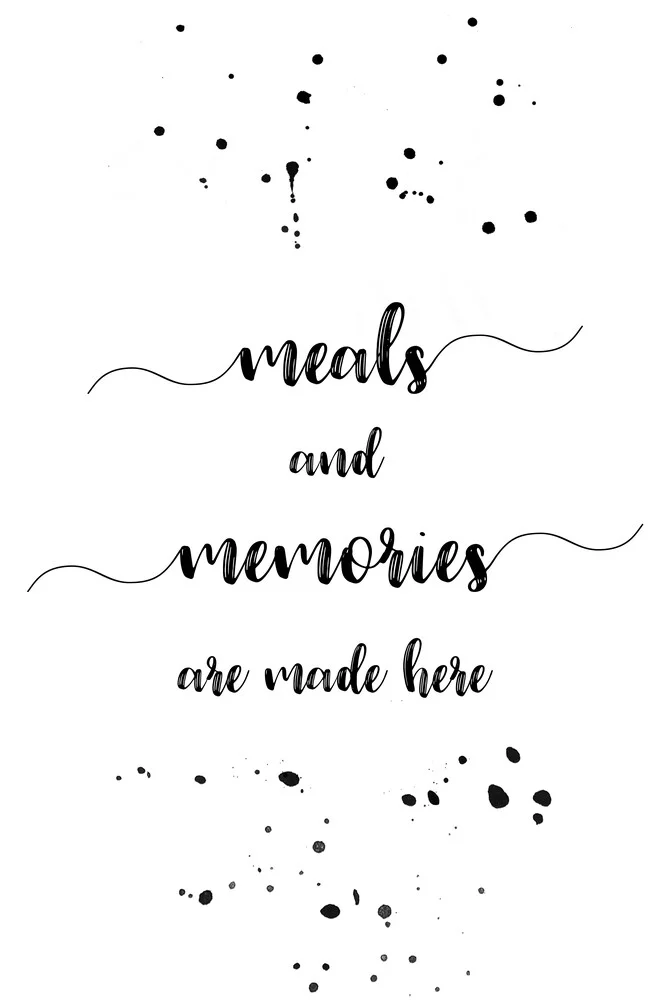 Text Art MEALS AND MEMORIES - Fineart photography by Melanie Viola