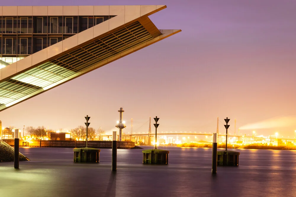 Sundown Dockland Hamburg harbour - Fineart photography by Dennis Wehrmann