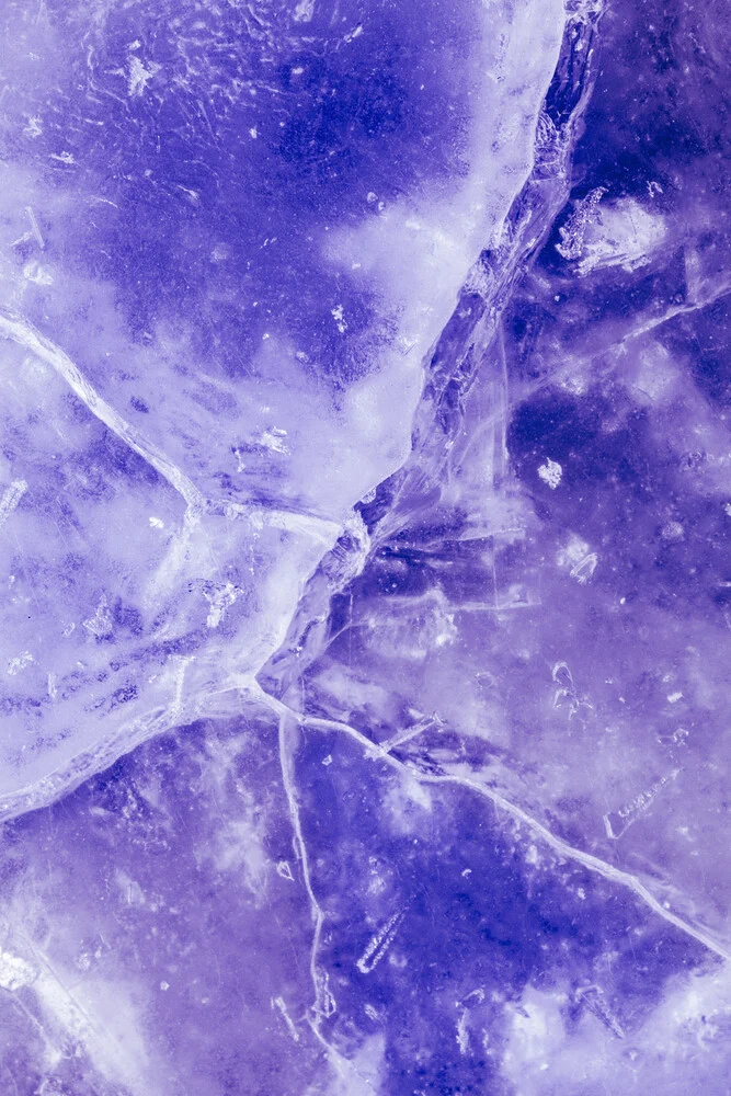 Purple ice cracks - Fineart photography by Sebastian Worm