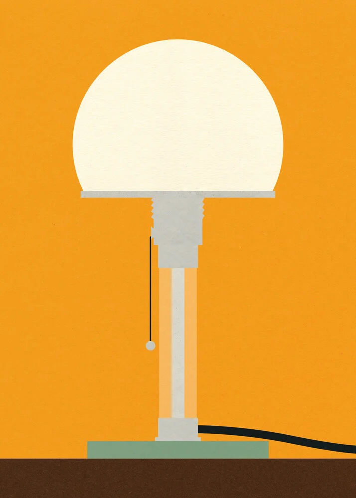 Bauhaus Table Lamp Wagenfeld WG24 - fotokunst von Rosi Feist