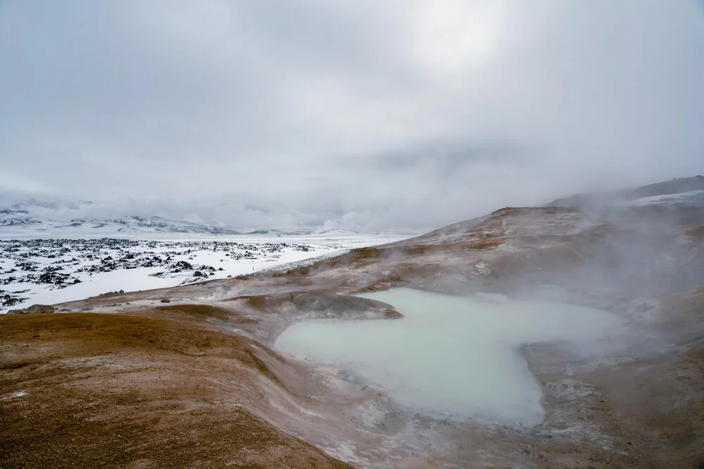 Winterlicher Leirhnjukur Vulkan - fotokunst von Marvin Kronsbein