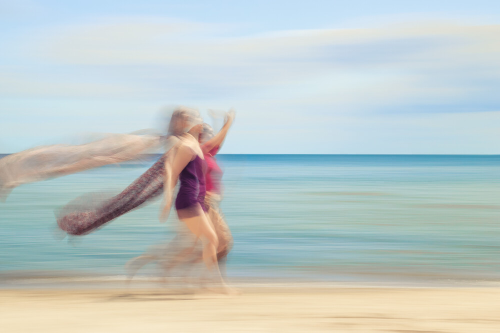 two women on beach V - Fineart photography by Holger Nimtz