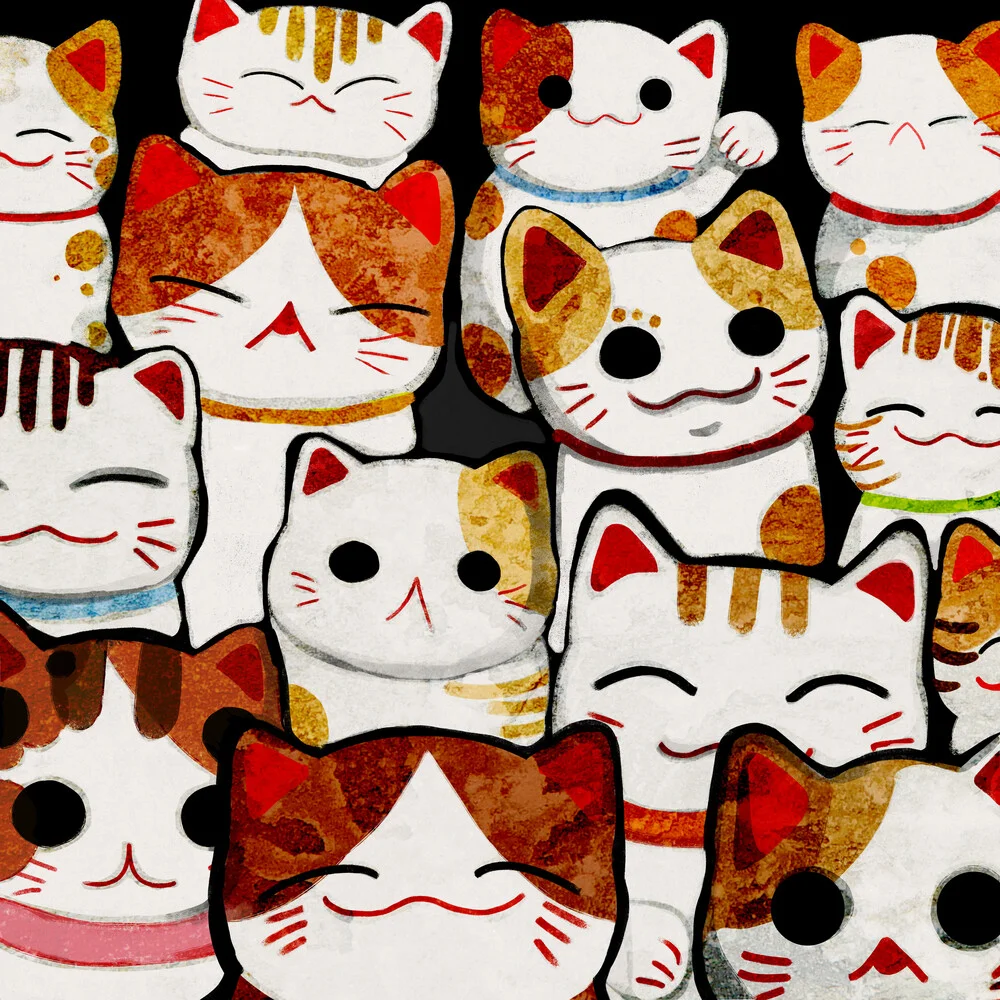 Lucky Cats - fotokunst von Katherine Blower