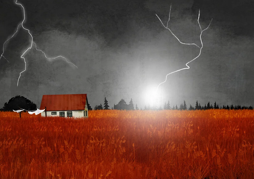 Lightning Strike - fotokunst von Katherine Blower