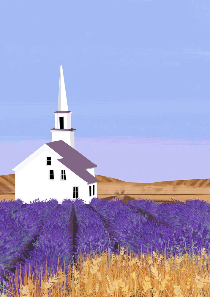 Lavender Church - Fineart photography by Katherine Blower